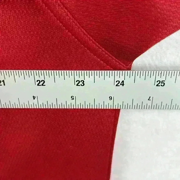 PGA Tour Men’s Polo Size XL Red Polyester Short Sleeves Christmas Golf Casual - Picture 7 of 8